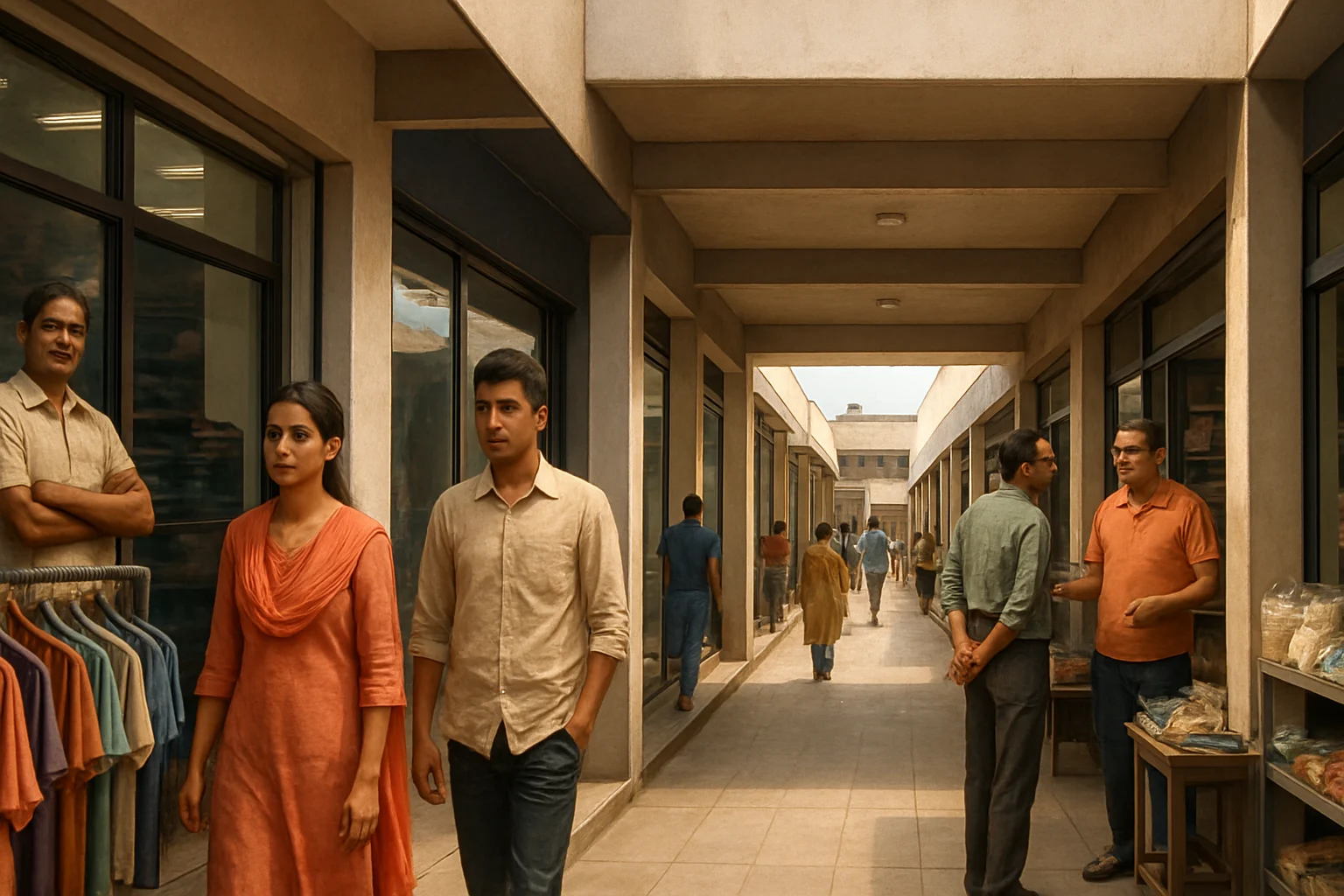 Comparison of front and inner shops at Balram Complex Tarapur